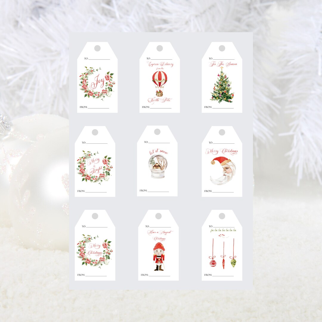 Custom Holiday Labels Personalized Merry Christmas Labels Etsy