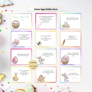 Editable Indoor Easter Scavenger Hunt for Kids, Easter Egg Hunt Clues ...