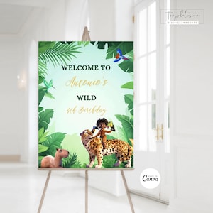 BEWERKBARE Encanto verjaardag welkomstbord, Antonio verjaardagsfeestje teken sjabloon, jongen verjaardag afdrukbare poster, verjaardagsdecor direct downloaden