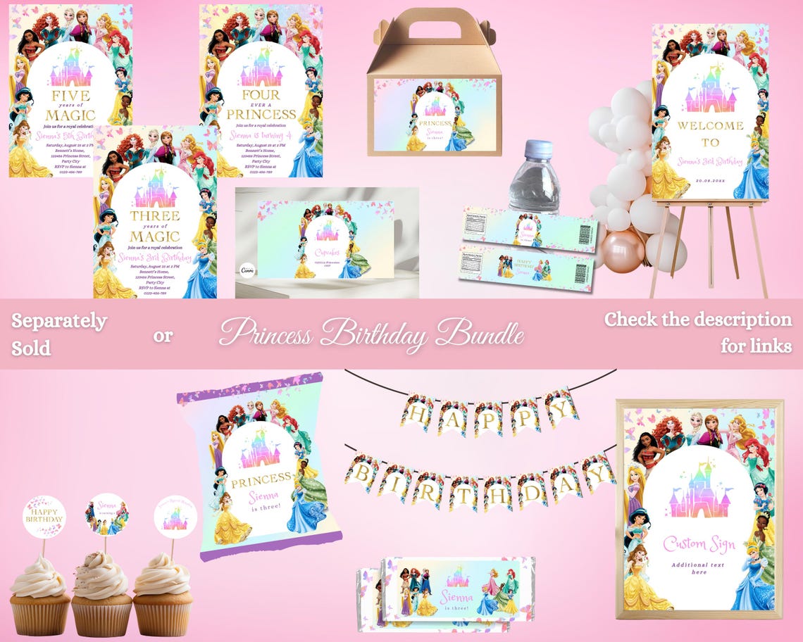 Vip Princess Tag Princess Birthday Thank You Tag Royal Princess Magical Birthday Favor ...