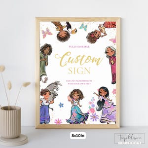 Editable Encanto Custom Sign, Digital Custom Birthday Decor, Encanto Theme Birthday Sign, Custom Party Template La Familia Digital Encanto1