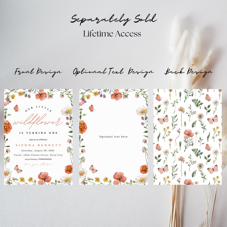 Editable Wildflower Photo Banner 1st Birthday Decor, Wildflower ...