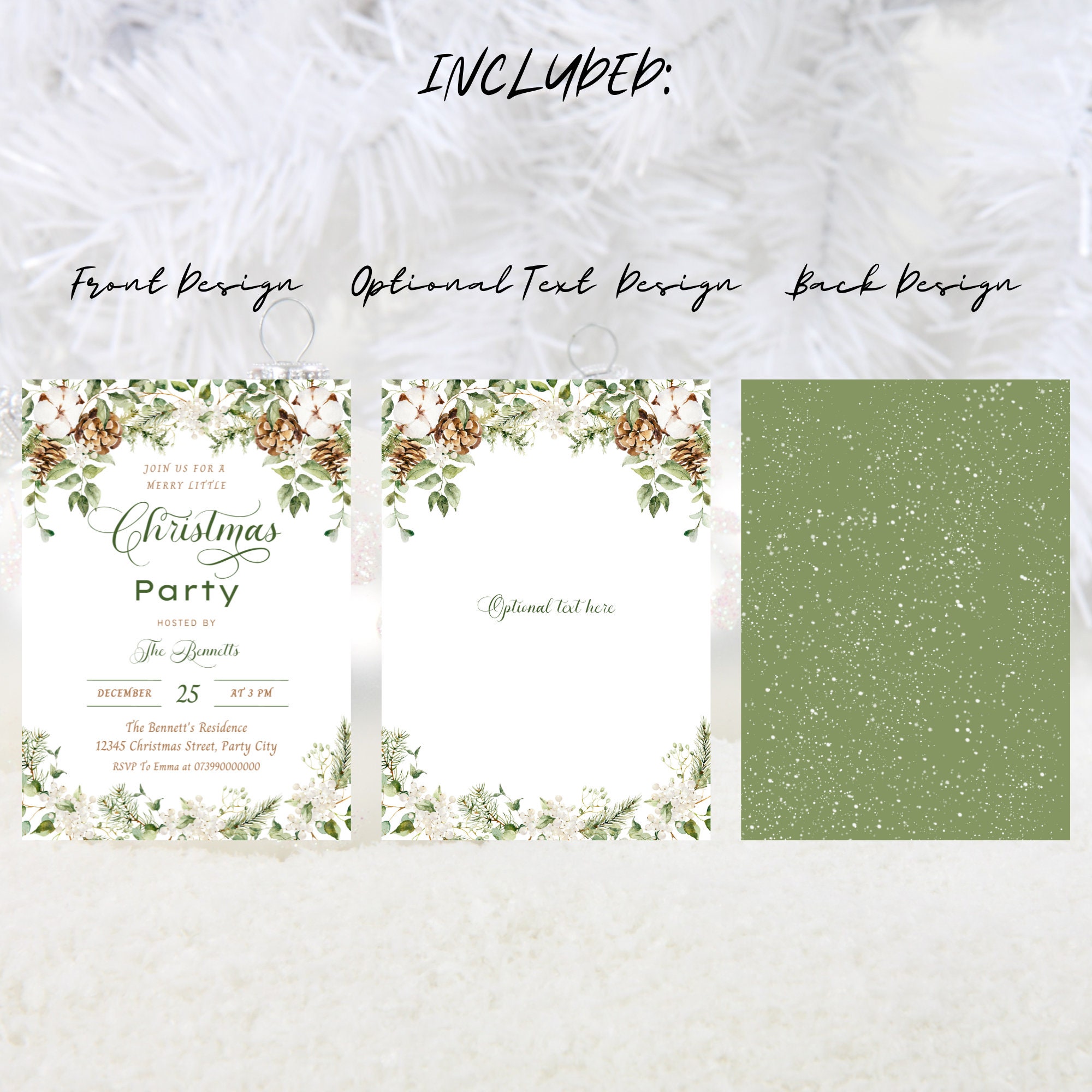 Christmas Party Invitation Christmas Party Invite Christmas - Etsy UK