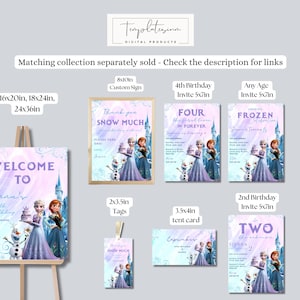 Editable Elsa Invite Digital Frozen Party Invitation Custom Frozen Invite Frozen Birthday Anna Frozen 3rd Birthday Digitally Download image 4
