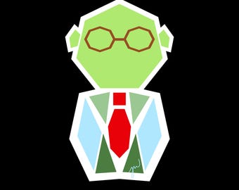 Geometric Dr. Bunsen Honeydew Sticker