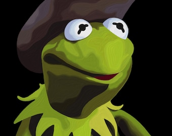 Kermit the Frog Art Print – Muppets Parody Painting - Etsy