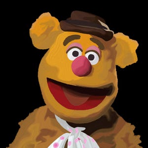 Fozzie Bear Painting Sticker