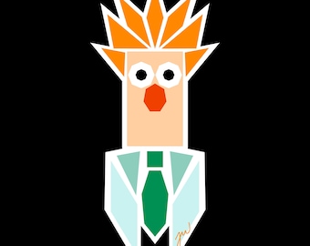 Geometric Beaker Sticker