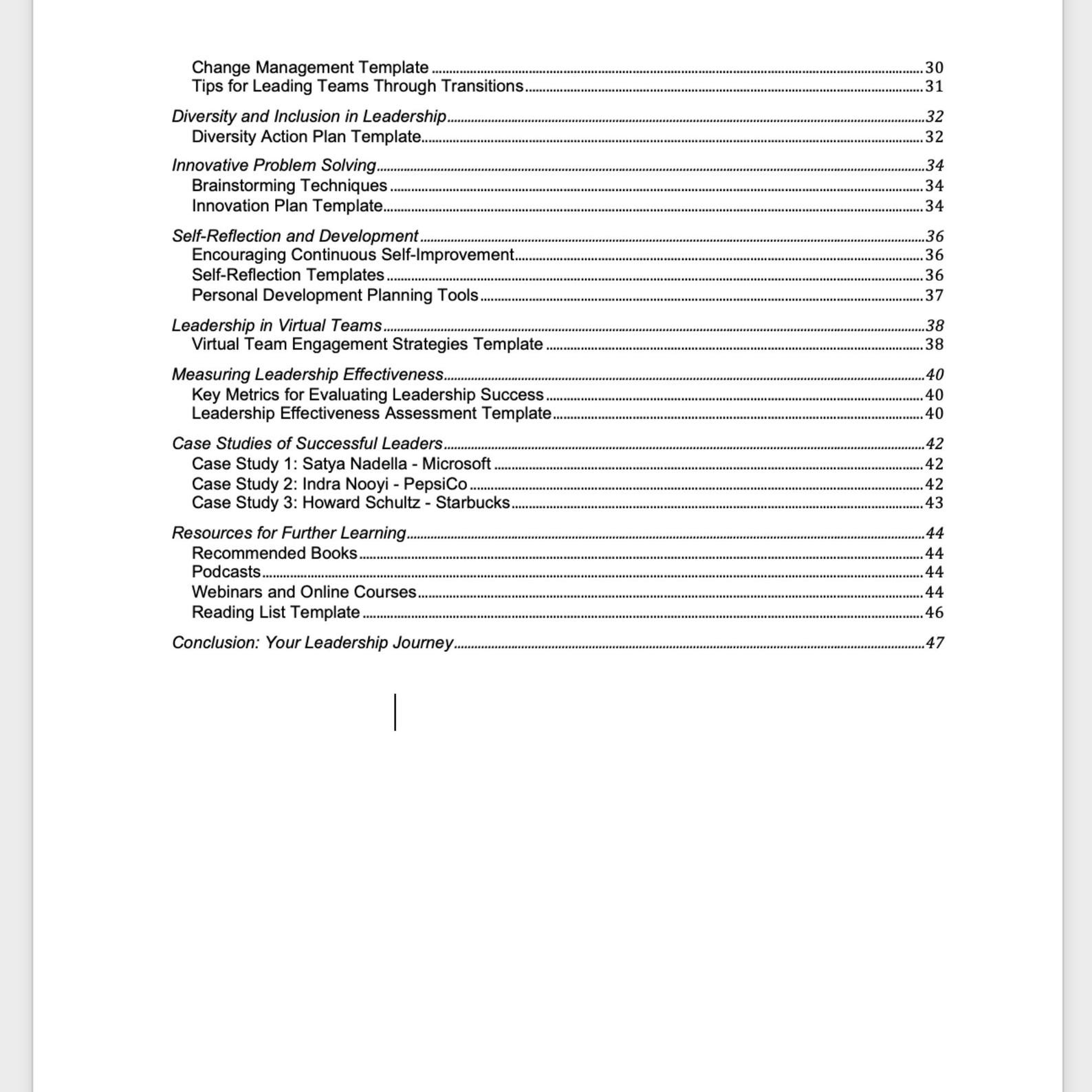 Playbook Reference Guide Leadership Playbook: Editable Templates, PLR License (word) and 30 ...
