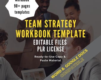 Team Strategy Workbook Template: Editable PLR Planning Guide
