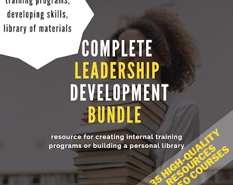 Leadership Skills Development Bundle 1000+ Pages eBooks Video Courses Complete Leadership Training Resource