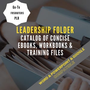 Leadership Skills Training: 300+ eBooks, Workbooks, & Files (PLR)