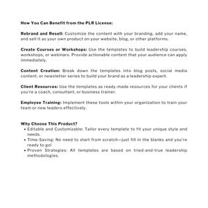 leadership, skills, PLR