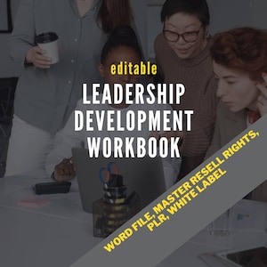 Leadership Skills Workbook: Editable Presentation & Ebook (MRR)