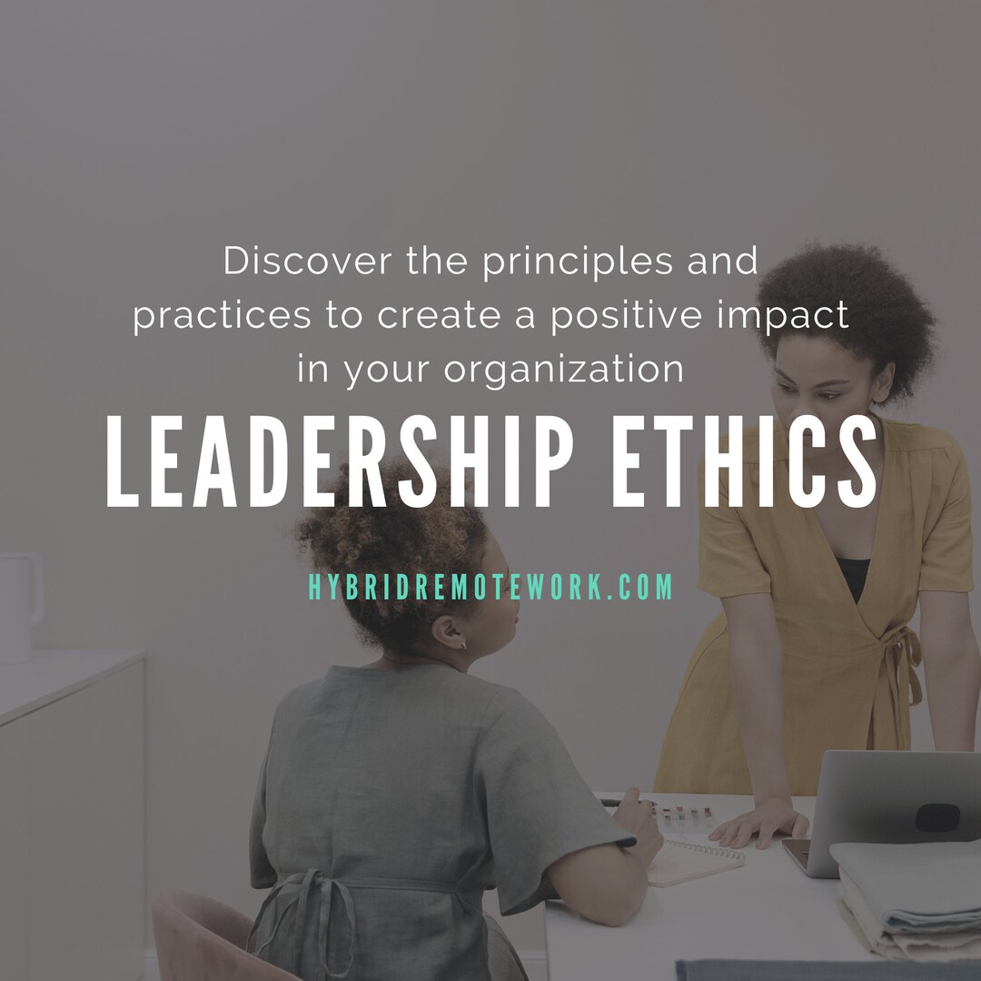 Leadership Ethics Guide to Leading With Integrity and Purpose Etsy