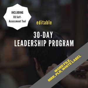 Leadership Skills 30-Day Program: Activity Journal (Digital Download) 60+ pages