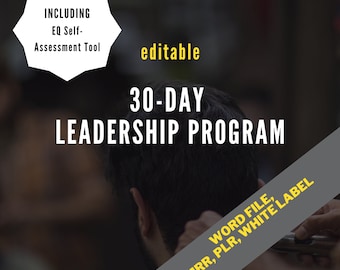 Leadership Skills 30-Day Program: Activity Journal (Digital Download) 60+ pages