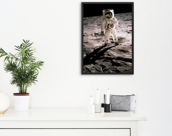 Apollo Buzz Aldrin - Printable A4, A3, US Letter, Jpeg - Cool Office Art. Leadership gifts