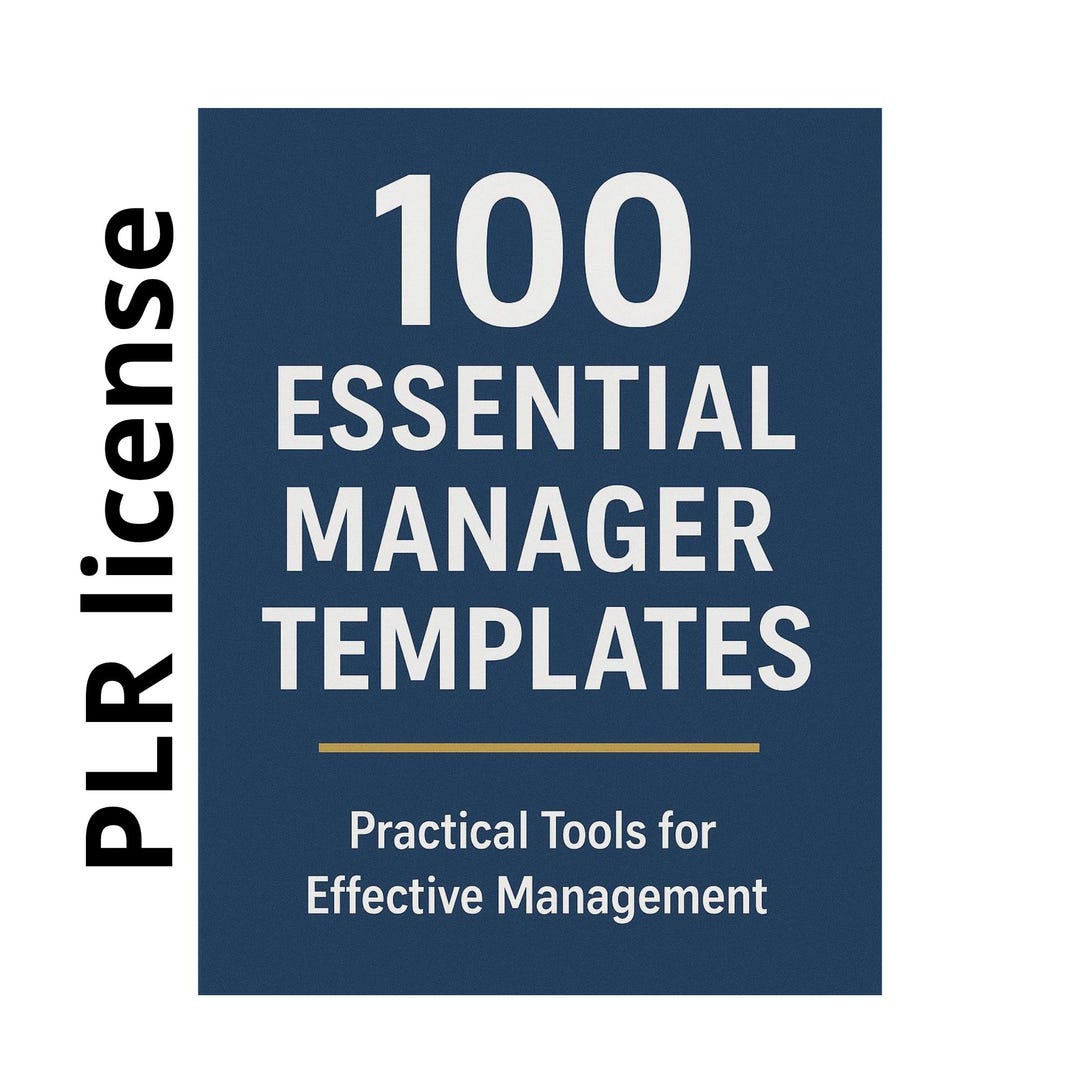 Manager Templates 100 Guides: Leadership Management HR, Toolkit. PLR ...