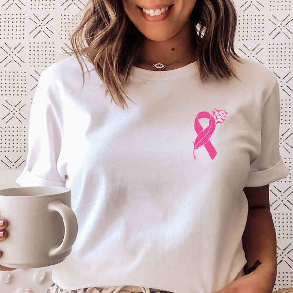 Breast Cancer Shirt, Breast Cancer Awareness, Pink Ribbon T-shirt, Breast Cancer Survivor, Cancer Fighter Gifts, Support Shirt, October Pink