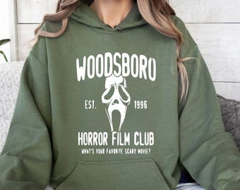 Scary Halloween Hoodie, Woodsboro Hoodie, Halloween Horror Movie Hoodie, Scary Hoodie, Horror Film Club Hoodie, Funny Halloween Hoodie