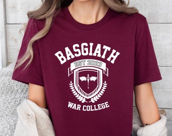 Fourth Wing T-shirt, Basgiath War College Shirt, Dragon Rider Shirt, Bookish Jumper Gift, Violet Sorrengail, Xaden Riorson, Riders Quadrant