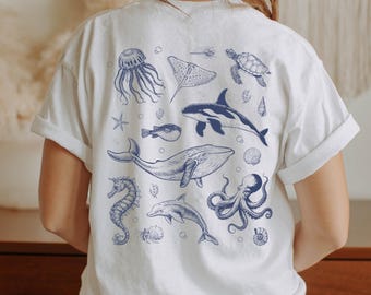 Underwater Life Shirt, Protect Our Oceans, Beach Shirt, See Animal Lover, Marine Life Shirt, Shark Shirt, Save The Whales, Ocean Nature Tee
