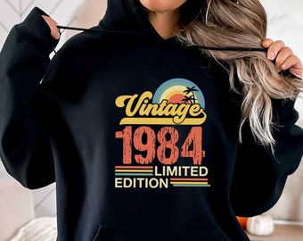 Birthday Hoodie, Birthday Party Gift, 40th Birthday Gift, 1984 Gifts, Mother Birthday, 50th Birthday Gift, 30th Gifts, 1974 Gift, 1964 Gifts