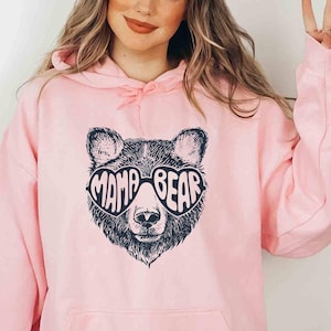Mama Bear Hoodie, Mama Bear Set, Mothers Day Hoodie, Bear Family Hoodie, New Mum Gift, Baby Shower Gift, Mum Hoodie, Cute Mama Hoodie image 4