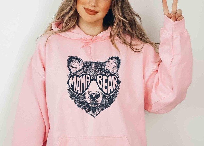 Mama Bear Hoodie, Mama Bear Set, Mothers Day Hoodie, Bear Family Hoodie, New Mum Gift, Baby Shower Gift, Mum Hoodie, Cute Mama Hoodie image 4
