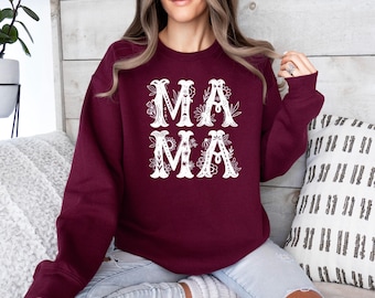 Wildflowers Mama Sweater, Mama Sweatshirt, Retro Mama Crewneck, Aesthetic Mama Sweater, Mum To Be Gift, New Mum Christmas Gift, Mothers Day