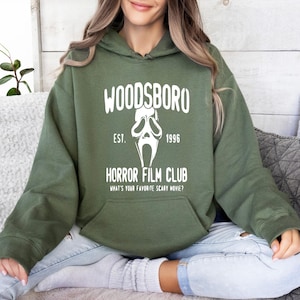 Scary Halloween Hoodie, Woodsboro Hoodie, Halloween Horror Movie Hoodie, Scary Hoodie, Horror Film Club Hoodie, Funny Halloween Hoodie