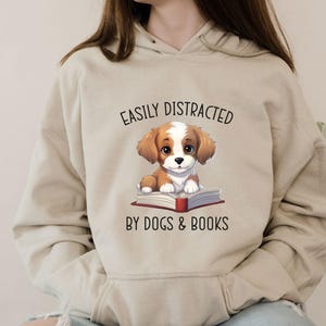 Dog Lover Hoodie, Book Lover Hoodie, Dog Christmas Gift, Dog Lovers Gift, Book Lovers Gift, Bookish Hoodie, Dog Mum Hoodie, Dog Owner Gift image 4
