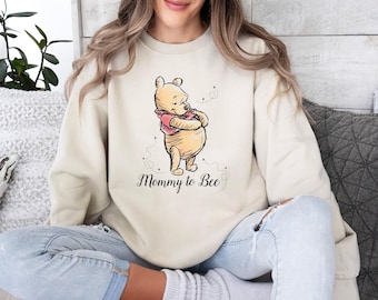 Mommy To Bee Sweater, Pregnancy Reveal Sweater, Disney Pooh Mommy Sweater, Mama Sweater, New Mum Gift, Maternity Clothing, Pregnancy Jumper