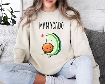 Mamacado Sweater, Pregnancy Sweater, Mum to Be Sweater, New Mom Gifts, Baby Announcement, Avocado Sweater, Mother Day Gift, Baby Shower Gift