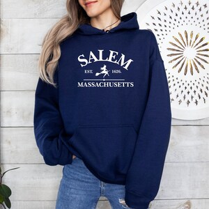 Salem Massachusetts Hoodie, Salem Witches Jumper, Witch Hoodie, Women Halloween Jumper, Girly Halloween Gift, Halloween Party, Salem Hoodie image 6