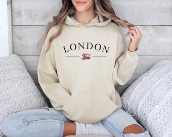 London Hoodie, London Gifts, England London, British Hoodie, UK Hoodie, London Travel Jumper, Unisex Londoner Gifts, Travel Lover Gift