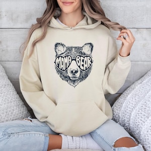 Mama Bear Hoodie, Mama Bear Set, Mothers Day Hoodie, Bear Family Hoodie, New Mum Gift, Baby Shower Gift, Mum Hoodie, Cute Mama Hoodie image 1