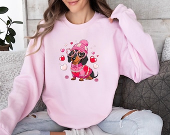 Sausage Dog Sweater, Dachshund Dog Sweater, Dog Mum Sweater, Dog Owner Sweater, Dog Lover Sweater, Valentine Dog Sweater, Weiner Dog Sweater