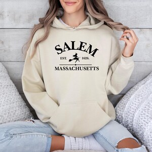 Salem Massachusetts Hoodie, Salem Witches Jumper, Witch Hoodie, Women Halloween Jumper, Girly Halloween Gift, Halloween Party, Salem Hoodie image 5