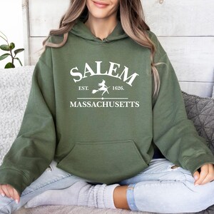 Salem Massachusetts Hoodie, Salem Witches Jumper, Witch Hoodie, Women Halloween Jumper, Girly Halloween Gift, Halloween Party, Salem Hoodie image 3