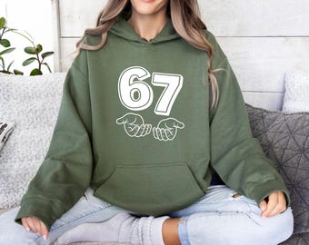 Six Seven Hoodie, Funny Viral Meme 6 7 Hoodie, Funny Gen Z Jumper, Viral Hoodie For Kids, Viral Saying Top, Trendy Kids Hoodie, Joke Hoodie