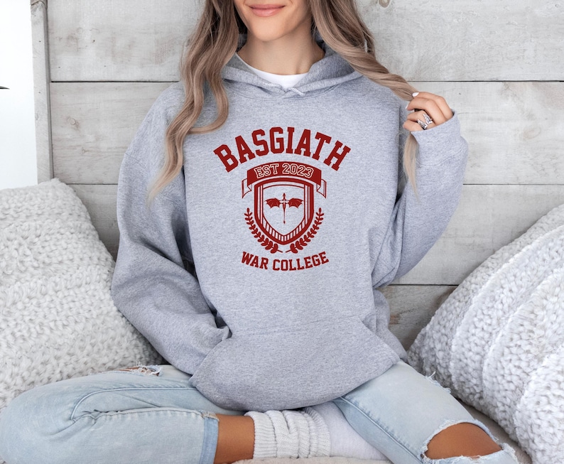 Basgiath War College Hoodie, Fourth Wing Hoodie, Dragon Rider Hoodie, Bookish Jumper Gift, Violet Sorrengail, Xaden Riorson, Riders Quadrant image 6