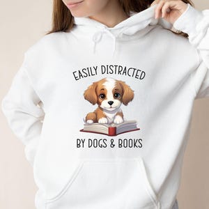 Dog Lover Hoodie, Book Lover Hoodie, Dog Christmas Gift, Dog Lovers Gift, Book Lovers Gift, Bookish Hoodie, Dog Mum Hoodie, Dog Owner Gift image 5