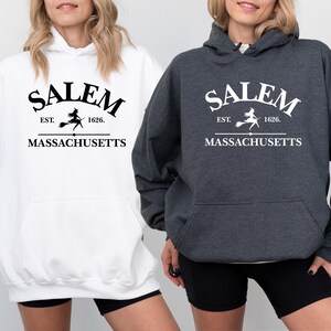 Salem Massachusetts Hoodie, Salem Witches Jumper, Witch Hoodie, Women Halloween Jumper, Girly Halloween Gift, Halloween Party, Salem Hoodie image 4