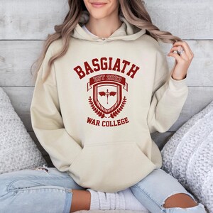 Basgiath War College Hoodie, Fourth Wing Hoodie, Dragon Rider Hoodie, Bookish Jumper Gift, Violet Sorrengail, Xaden Riorson, Riders Quadrant image 2