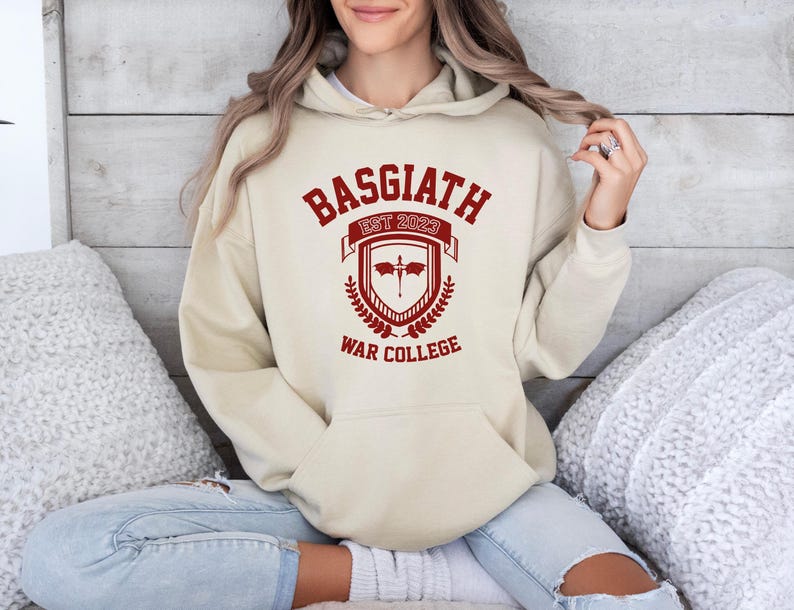 Basgiath War College Hoodie, Fourth Wing Hoodie, Dragon Rider Hoodie, Bookish Jumper Gift, Violet Sorrengail, Xaden Riorson, Riders Quadrant image 2