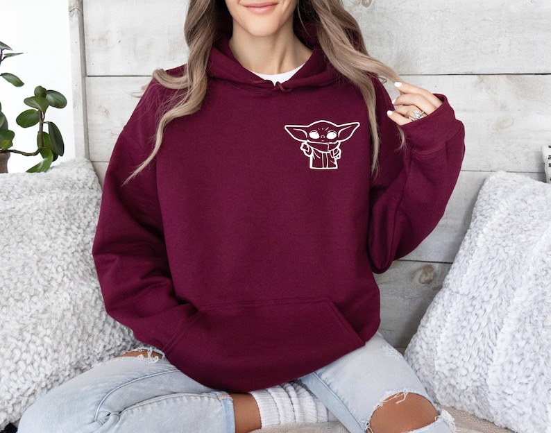 Star Wars Hoodie, Baby Yoda Hoodie, The Mandalorian Hoodie, Grogu Hoodie, Movie Lovers Hoodie, Matching Family Hoodie, Galaxy Edge Hoodie image 7