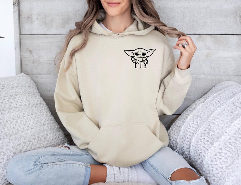 Star Wars Hoodie, Baby Yoda Hoodie, The Mandalorian Hoodie, Grogu Hoodie, Movie Lovers Hoodie, Matching Family Hoodie, Galaxy Edge Hoodie image 2