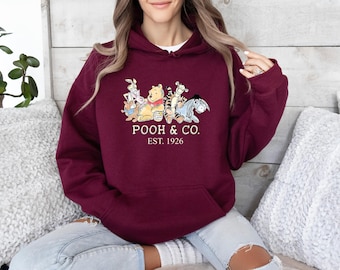 Winnie The Pooh Hoodie, Pooh And Friends Hoodie, Pooh Bear Lovers Gift, Pooh And Co Jumper, Disney Family Trip, Vintage Winnie The Pooh Top